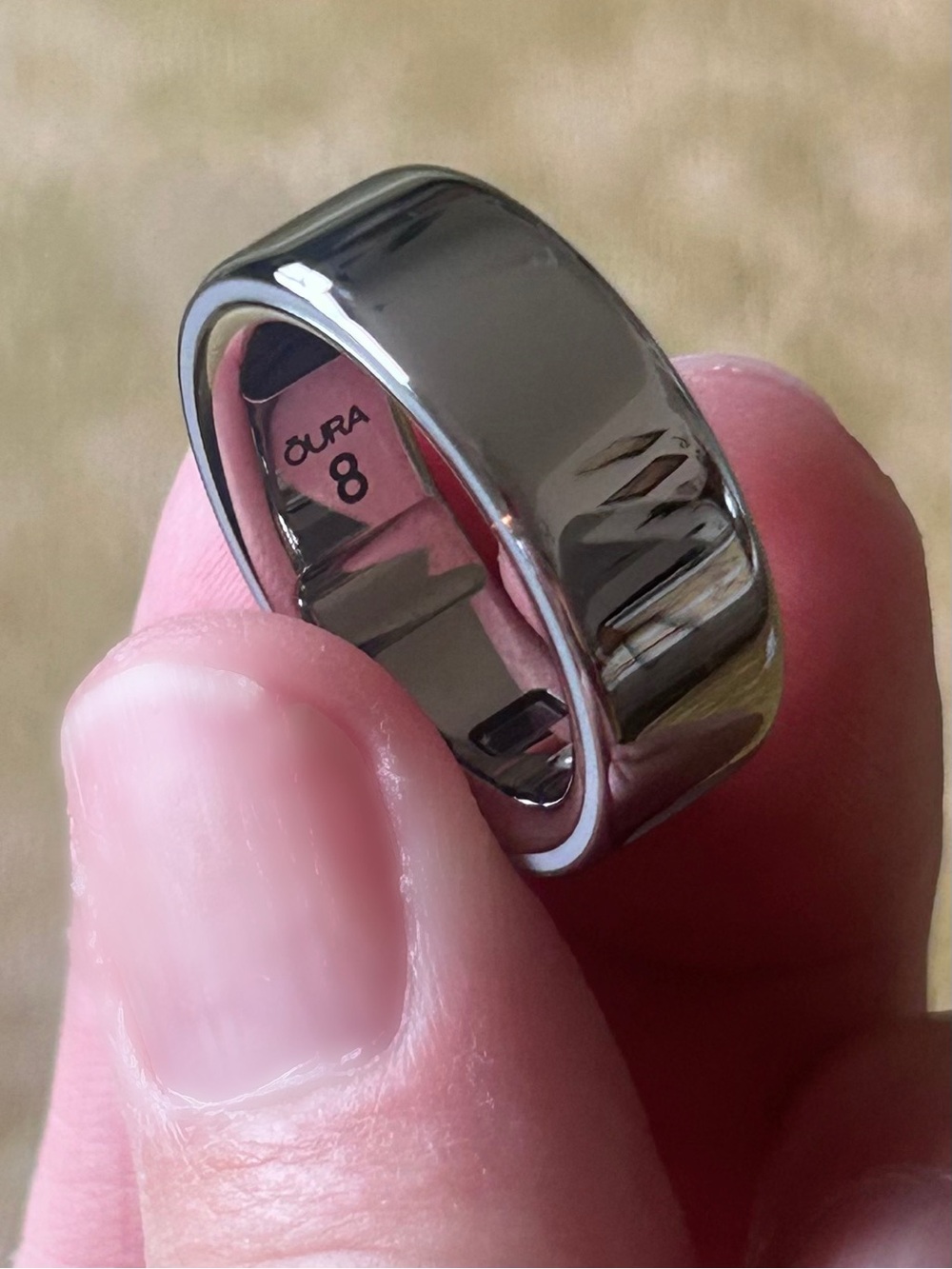 Aura Ring gen 4 size 8 silver